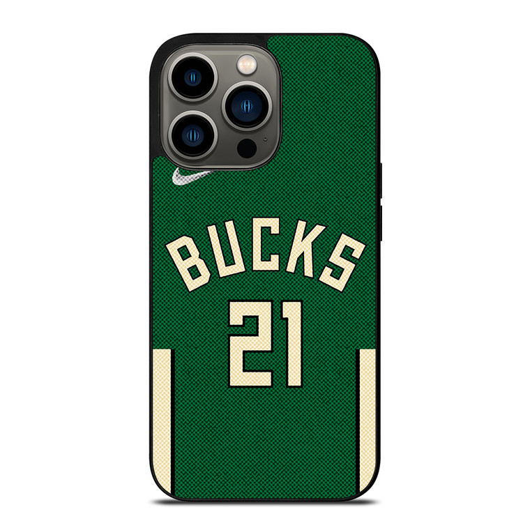 JRUE HOLIDAY MILWAUKEE BUCKS NIKE NBA 2021-22 iPhone 13 Pro Case Cover