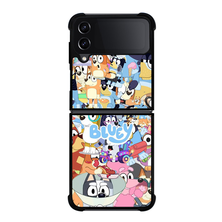 BLUEY CARTOON CHARACTERS COLLAGE Samsung Galaxy Z Flip 4 Case Cover