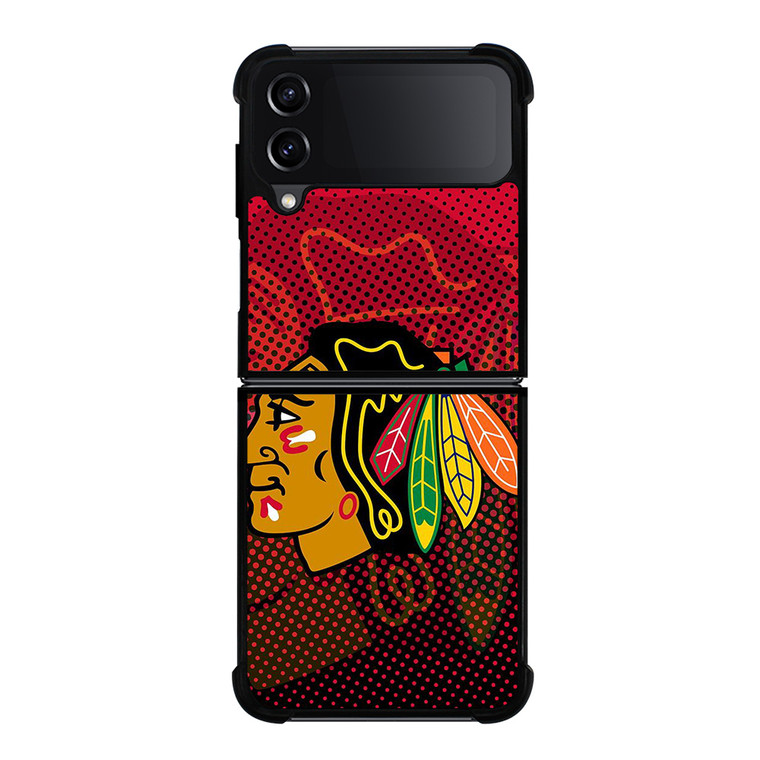 CHICAGO BLACKHAWKS HOCKEY TEAM LOGO EMBLEM Samsung Galaxy Z Flip 4 Case Cover