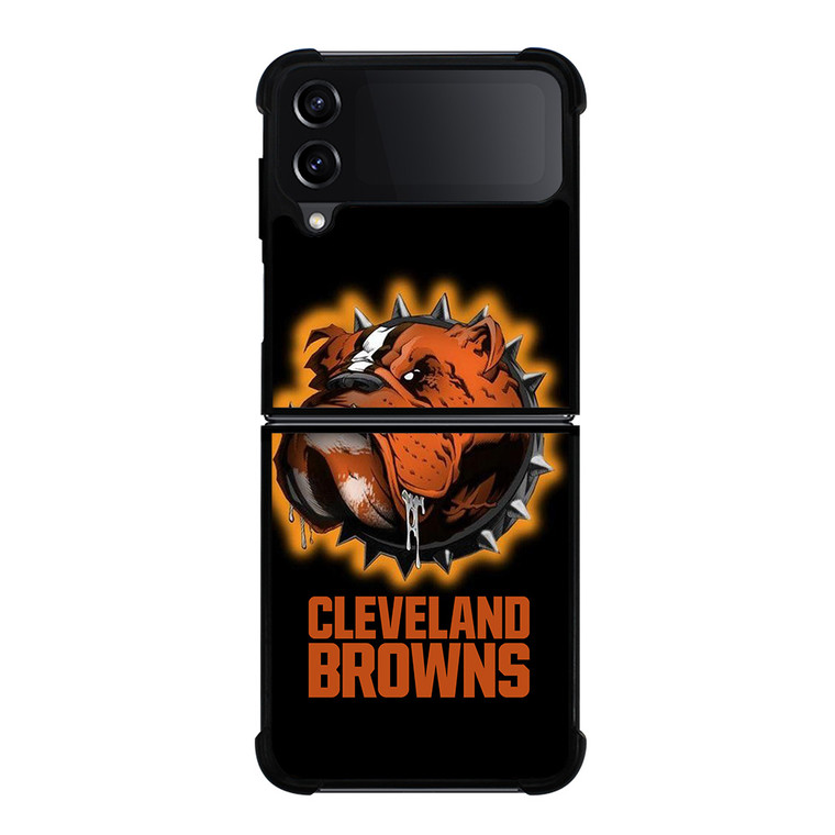 CLEVELAND BROWNS FOOTBALL LOGO DAWG POUND MASCOT Samsung Galaxy Z Flip 4 Case Cover