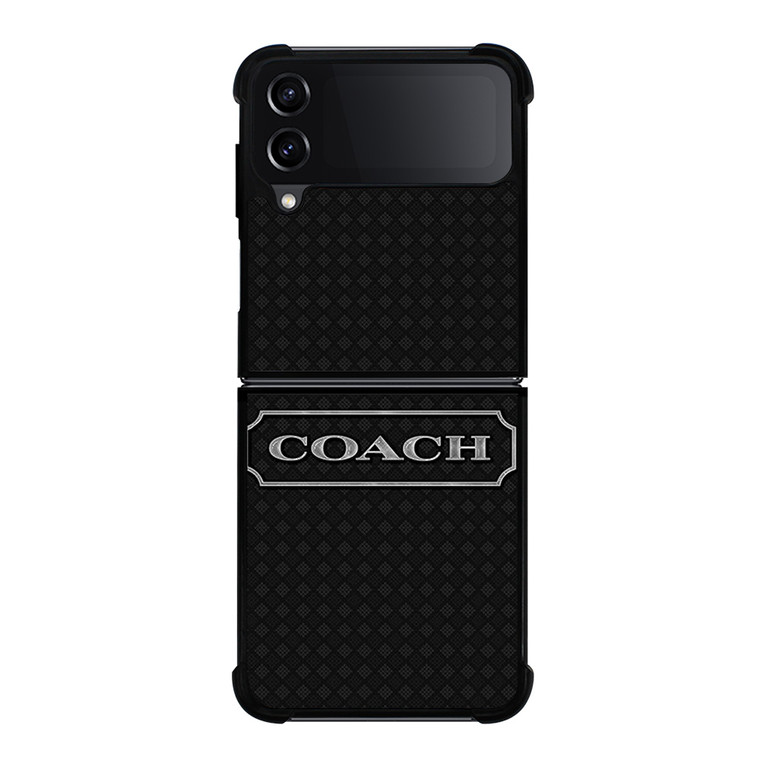 COACH NEW YORK LOGO BLACK Samsung Galaxy Z Flip 4 Case Cover