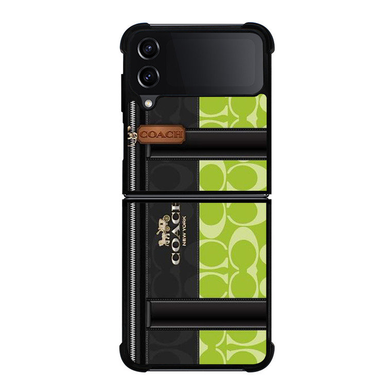 COACH NEW YORK LOGO GREEN BAG Samsung Galaxy Z Flip 4 Case Cover