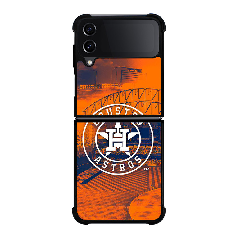 HOUSTON ASTROS ICON MLB BASEBALL TEAM LOGO Samsung Galaxy Z Flip 4 Case Cover