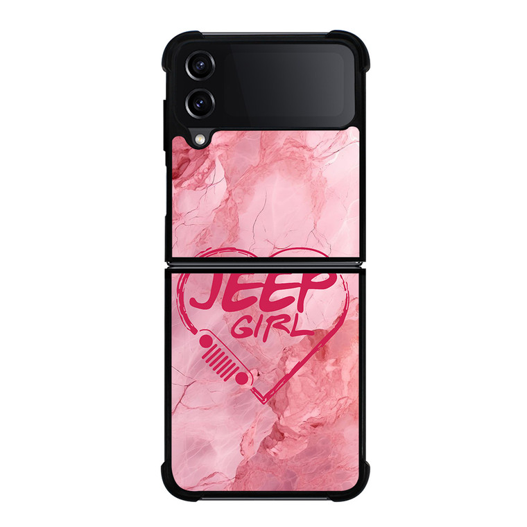 JEEP GIRL LOGO LOVE MARBLE Samsung Galaxy Z Flip 4 Case Cover