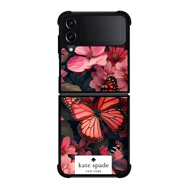 KATE SPADE NEW YORK FLOWER BUTTTERFLY Samsung Galaxy Z Flip 4 Case Cover