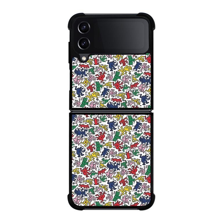 KEITH HARING ART COLORFUL FIGURES Samsung Galaxy Z Flip 4 Case Cover