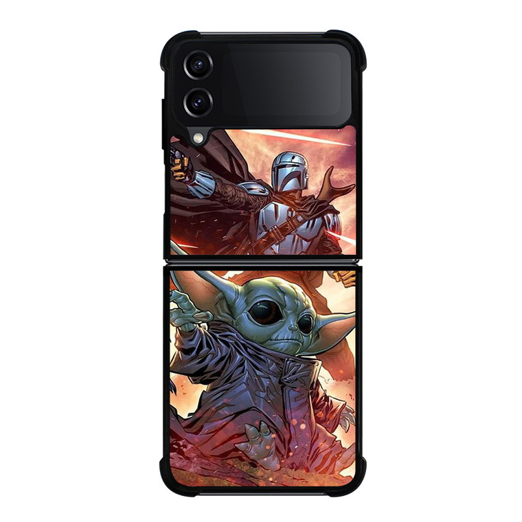 MANDALORIAN AND BABY YODA STAR WARS Samsung Galaxy Z Flip 4 Case Cover