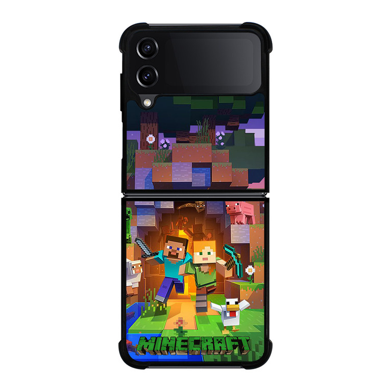 MINECRAFT GAMES WALLPAPER Samsung Galaxy Z Flip 4 Case Cover
