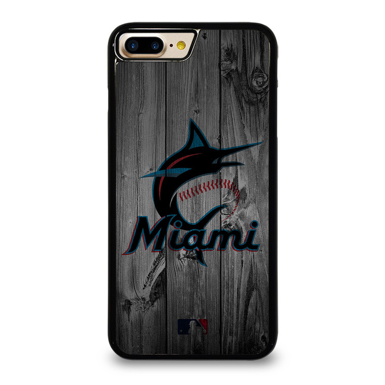 MIAMI MARLINS BASEBALL MLB WOOD LOGO iPhone 7 / 8 Plus Case Cover
