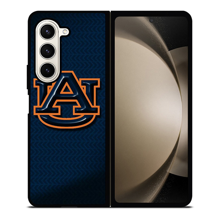AUBRUN TIGERS FOOTBALL UNIVERSITY TEAM LOGO BLUE Samsung Galaxy Z Fold 5 Case Cover