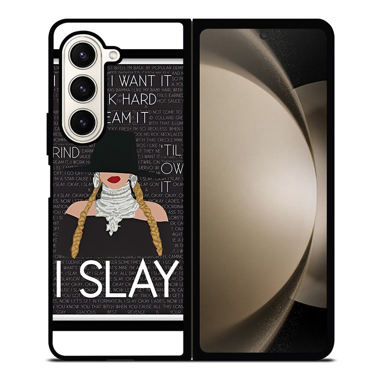 BEYONCE I SLAY QUOTE Samsung Galaxy Z Fold 5 Case Cover