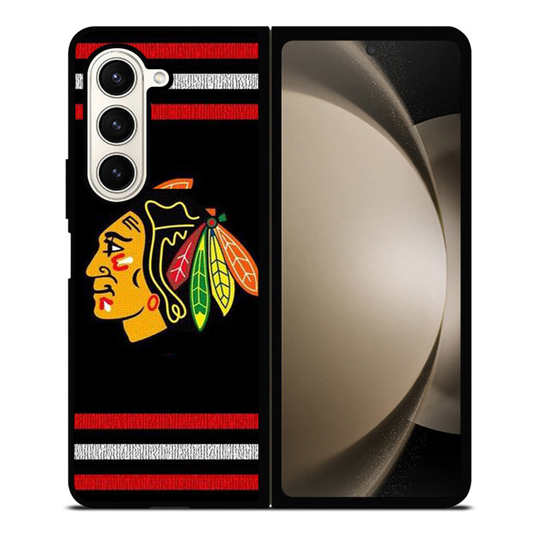 CHICAGO BLACKHAWKS HOCKEY TEAM LOGO ICON Samsung Galaxy Z Fold 5 Case Cover