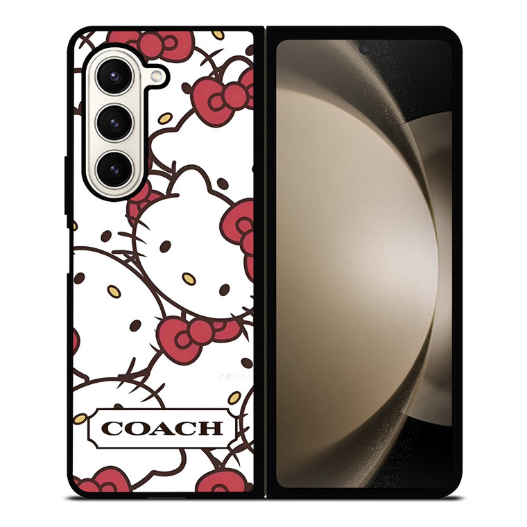 COACH NEW YORK HELLO KITTY FACE COLLAGE Samsung Galaxy Z Fold 5 Case Cover