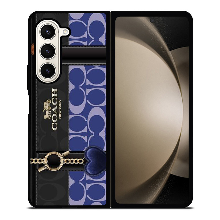 COACH NEW YORK LOGO BLUE BAG Samsung Galaxy Z Fold 5 Case Cover