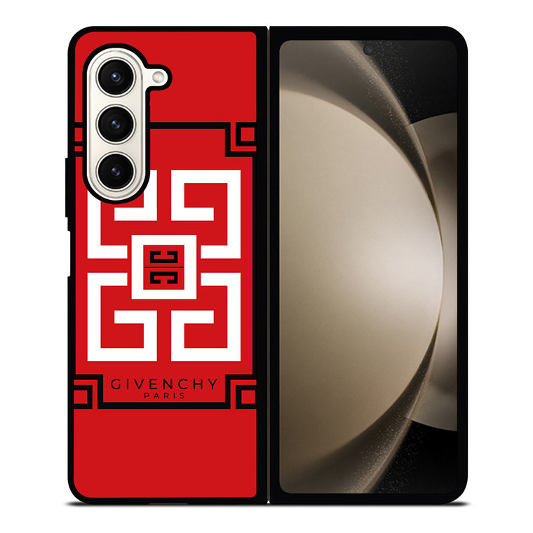 GIVENCHY PARIS ART LOGO RED Samsung Galaxy Z Fold 5 Case Cover