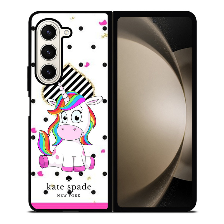 KATE SPADE NEW YORK LOGO CUTE UNICORN Samsung Galaxy Z Fold 5 Case Cover