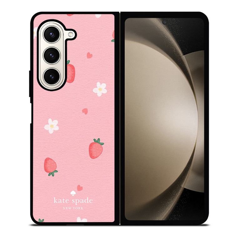 KATE SPADE NEW YORK LOGO STRAWBERRIES Samsung Galaxy Z Fold 5 Case Cover