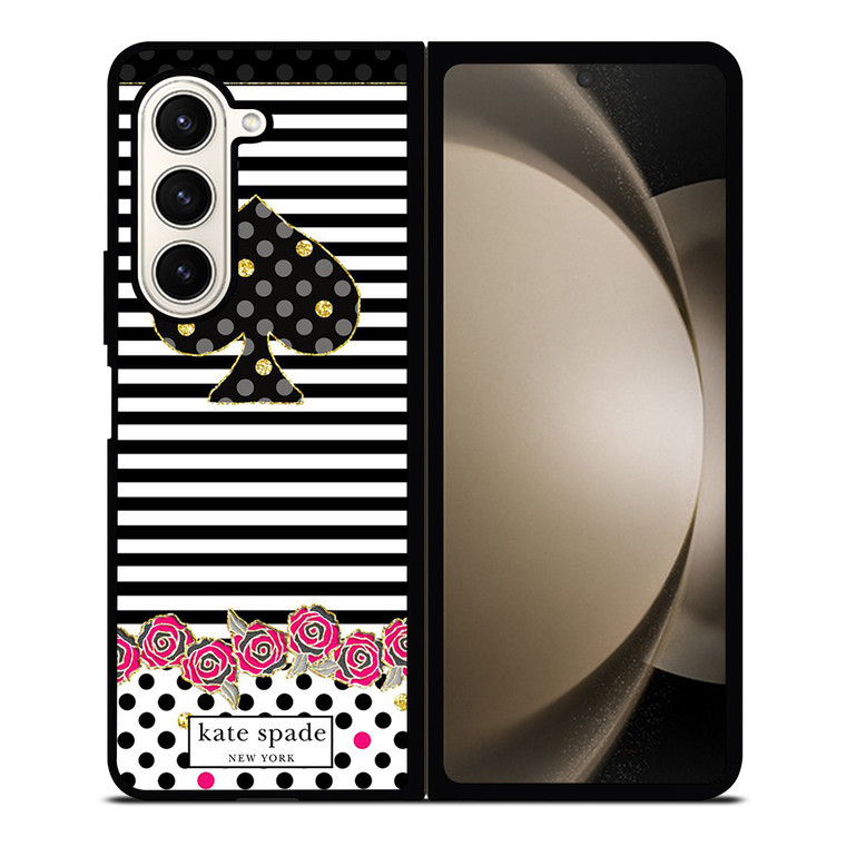 KATE SPADE NEW YORK LOGO STRIPES POLKADOTS Samsung Galaxy Z Fold 5 Case Cover