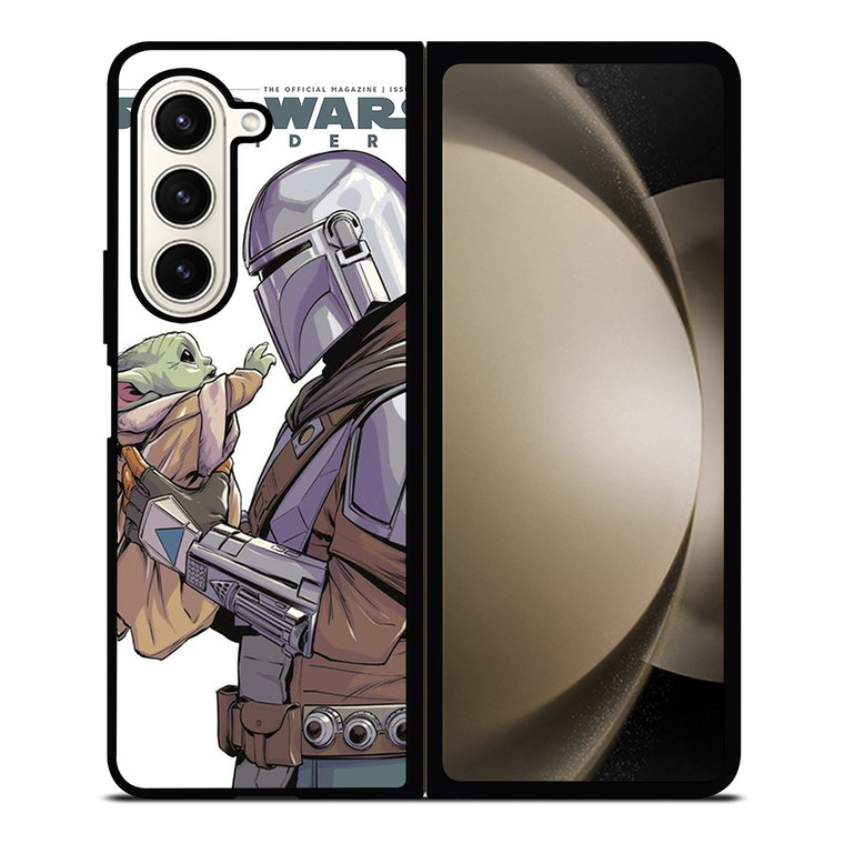 MANDALORIAN AND BABY YODA STAR WARS INSIDER Samsung Galaxy Z Fold 5 Case Cover