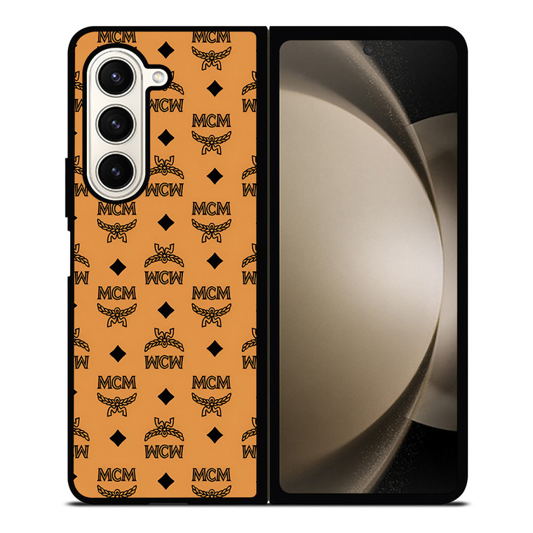 MCM MICHAEL CROMER MUNICH LOGO BROWN Samsung Galaxy Z Fold 5 Case Cover
