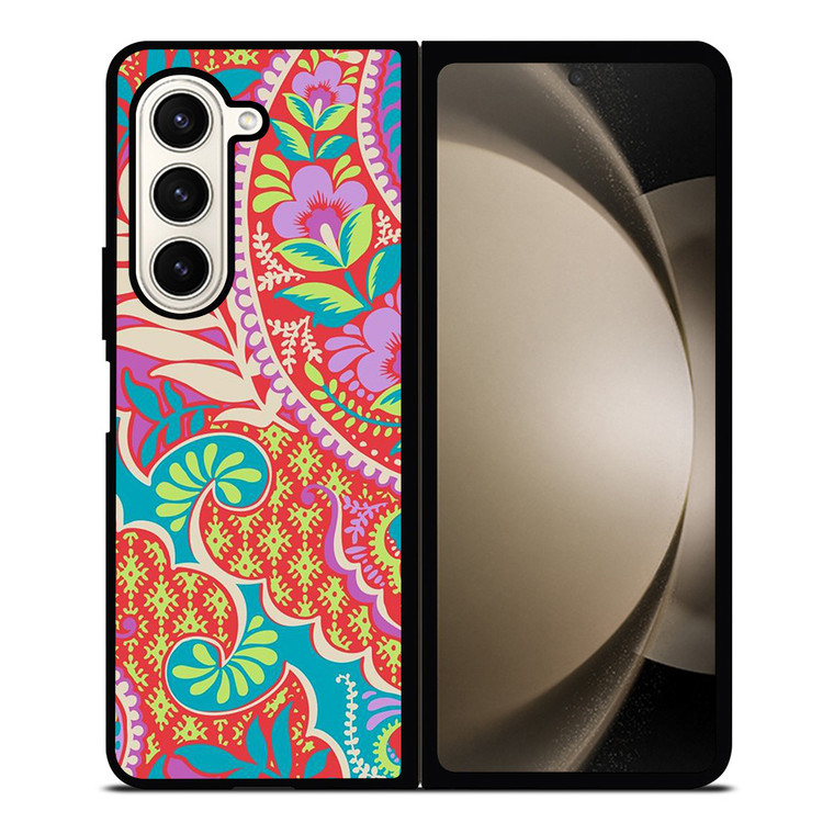 VERA BRADLEY FASHION FLORAL PATTERN Samsung Galaxy Z Fold 5 Case Cover