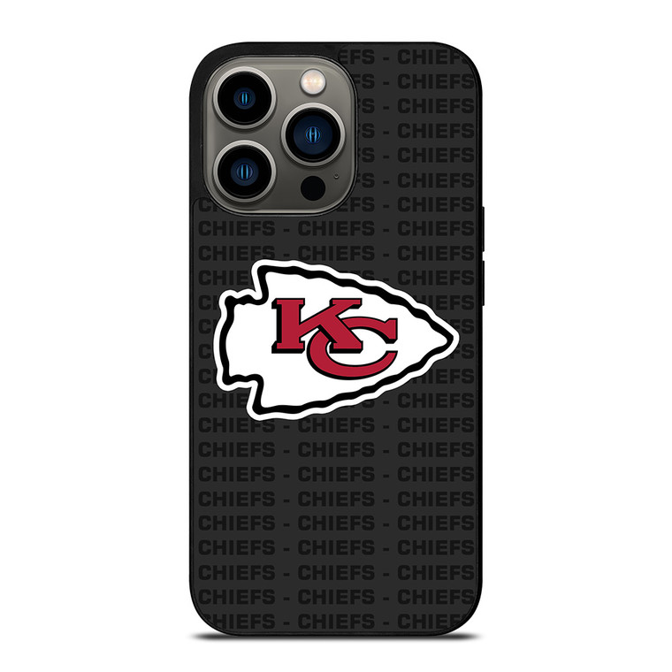 KANSAS CITY CHIEFS FOOTBALL TEXT iPhone 13 Pro Case Cover