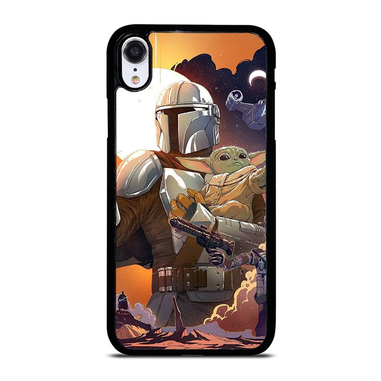 BABY YODA AND MANDALORIAN STAR WARS iPhone XR Case Cover