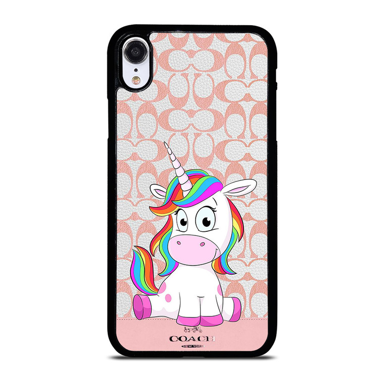 COACH NEW YORK LOGO CUTE UNICORN iPhone XR Case Cover