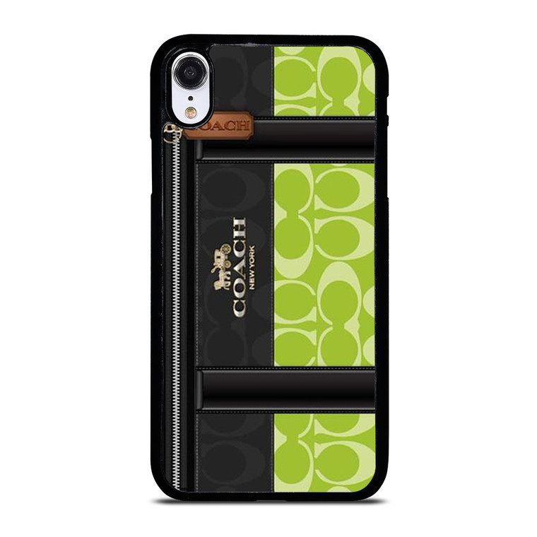 COACH NEW YORK LOGO GREEN BAG iPhone XR Case Cover