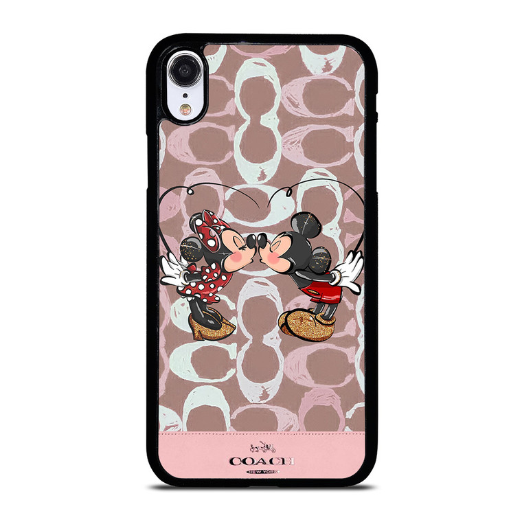 COACH NEW YORK LOGO MICKEY MINNIE MOUSE DISNEY KISS iPhone XR Case Cover