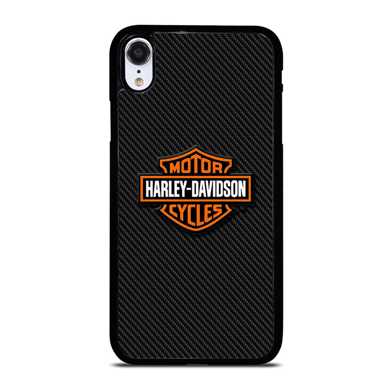 HARLEY DAVIDSON MOTORCYCLES LOGO CARBON iPhone XR Case Cover