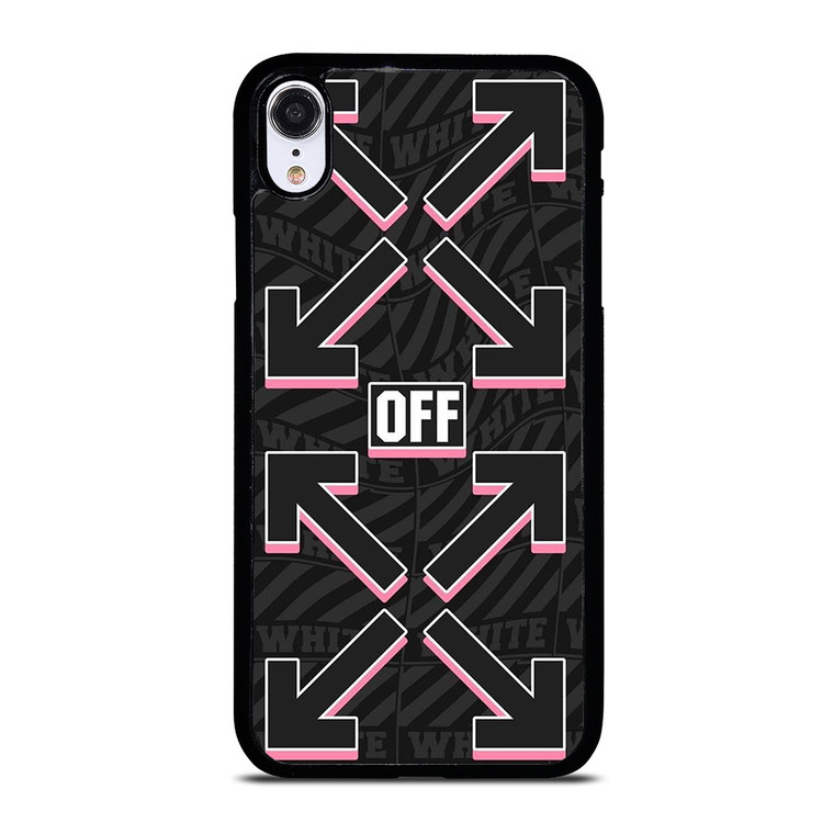 OFF WHITE LOGO BLACK PINK iPhone XR Case Cover