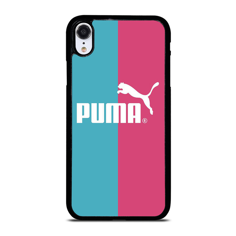 PUMA LOGO BLUE PINK ICON iPhone XR Case Cover