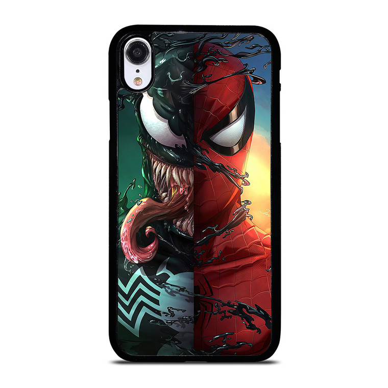 VENOM V SPIDERMAN FACE SUPERHERO MARVEL COMICS iPhone XR Case Cover