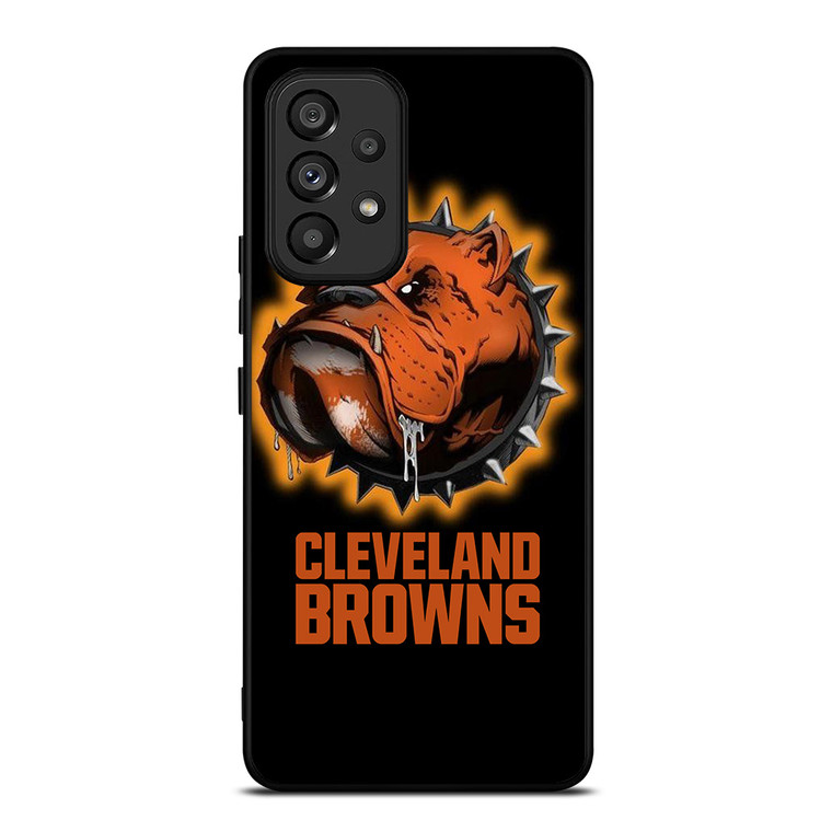 CLEVELAND BROWNS FOOTBALL LOGO DAWG POUND MASCOT Samsung Galaxy A53 Case Cover