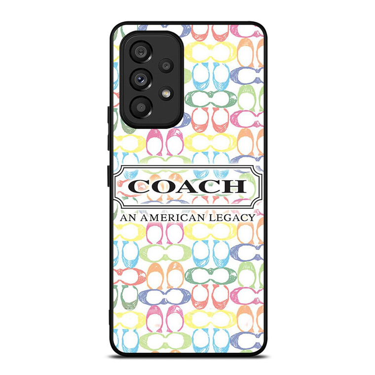 COACH NEW YORK LOGO AMERICAN LEGACY COLORFUL PATTERN Samsung Galaxy A53 Case Cover