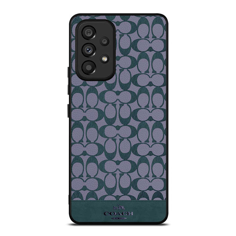 COACH NEW YORK LOGO PATTERN GREEN EMBLEM Samsung Galaxy A53 Case Cover