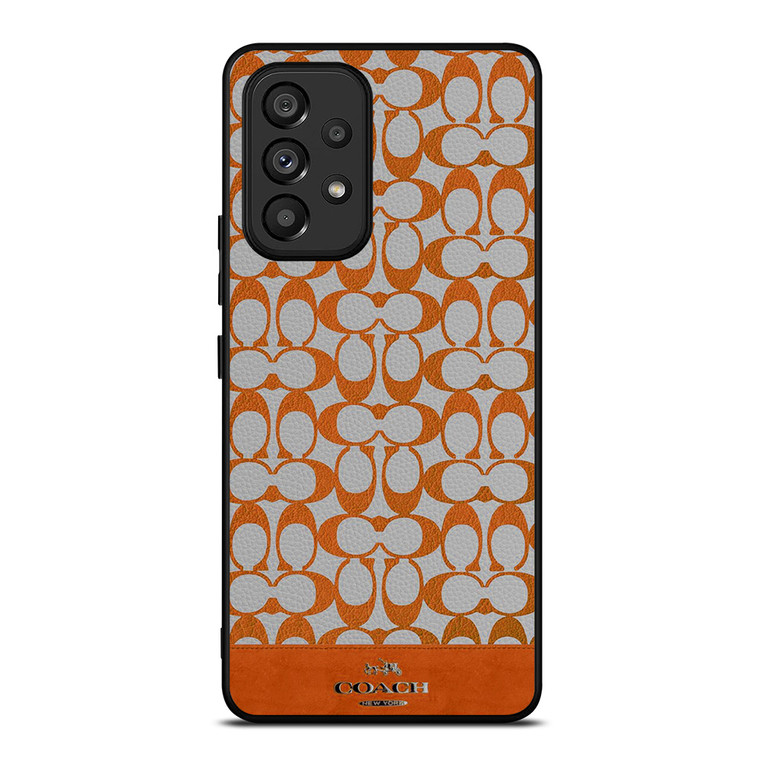 COACH NEW YORK LOGO PATTERN ORANGE EMBLEM Samsung Galaxy A53 Case Cover
