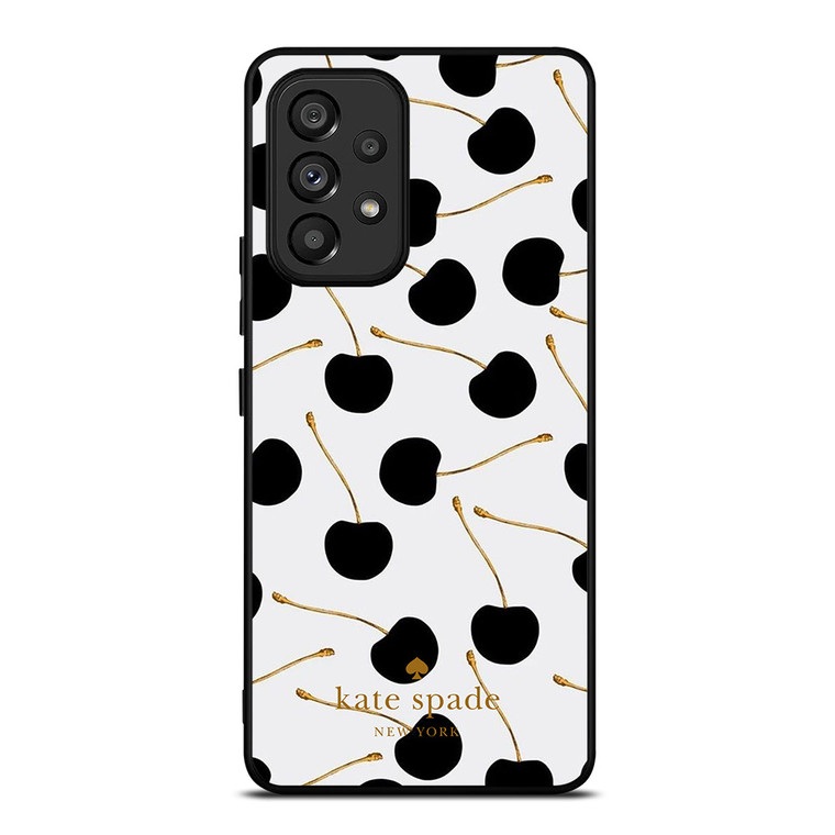 KATE SPADE NEW YORK LOGO BLACK CHERRIES Samsung Galaxy A53 Case Cover