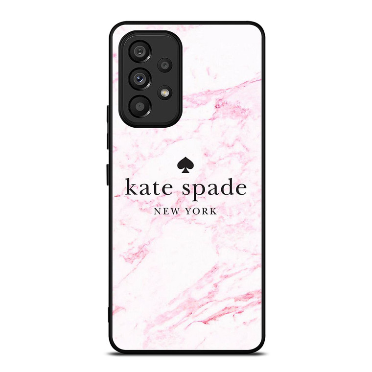 KATE SPADE NEW YORK LOGO PINK MARBLES Samsung Galaxy A53 Case Cover