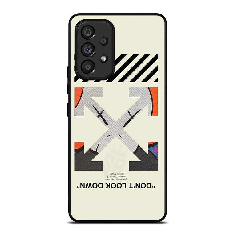 OFF WHITE KAWS LOGO DONT LOOK DOWN Samsung Galaxy A53 Case Cover