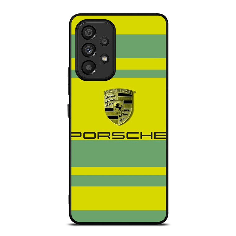 PORSCHE CAR LOGO YELLOW GREEN ICON Samsung Galaxy A53 Case Cover