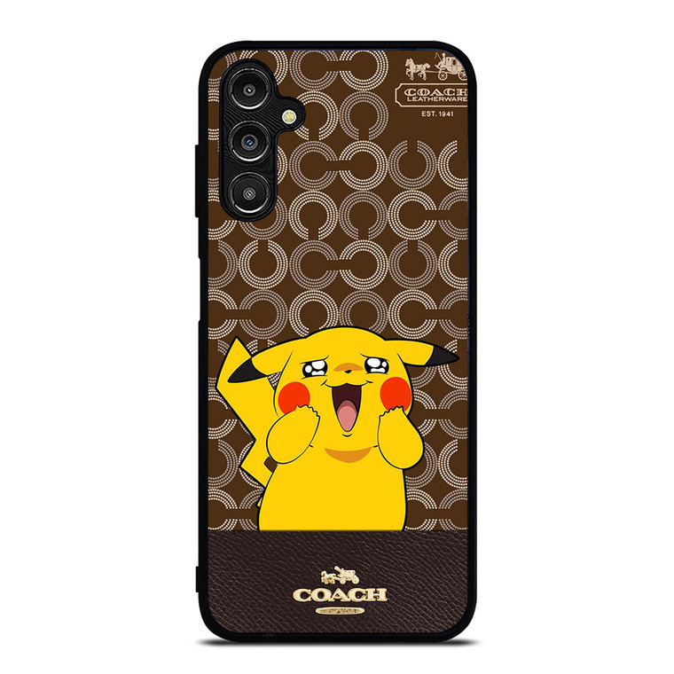 COACH NEW YORK LOGO BRWON EMBLEM X PIKACHU POKEMON Samsung Galaxy A14 Case Cover