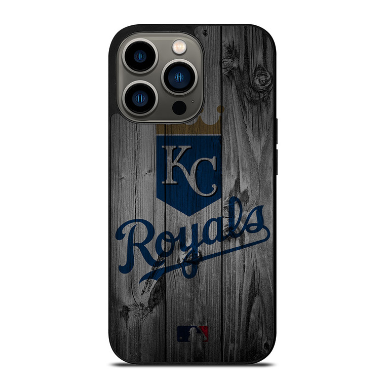 KANSAS CITY ROYALS BASEBALL MLB WOOD LOGO iPhone 13 Pro Case Cover