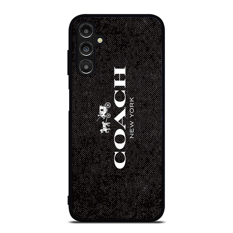 COACH NEW YORK LOGO ON BLACK FABRIC Samsung Galaxy A14 Case Cover