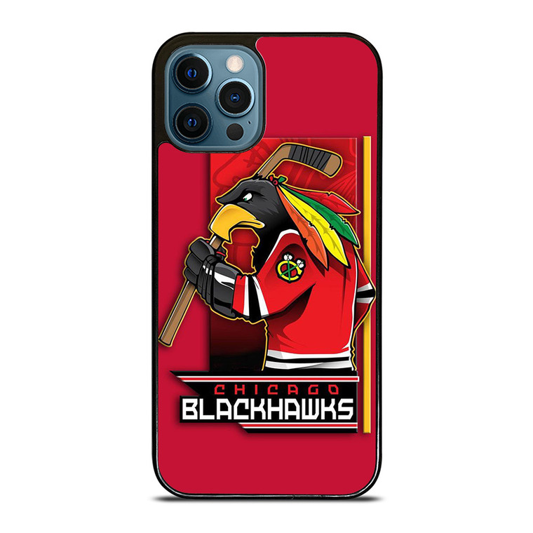 CHICAGO BLACKHAWKS HOCKEY TEAM LOGO MASCOT iPhone 12 Pro Max Case Cover