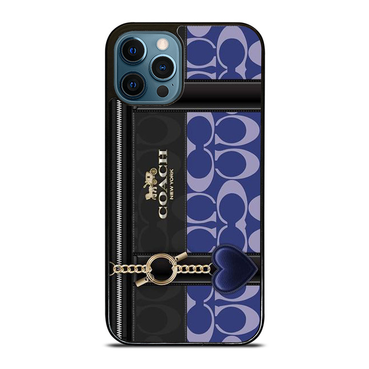 COACH NEW YORK LOGO BLUE BAG iPhone 12 Pro Max Case Cover