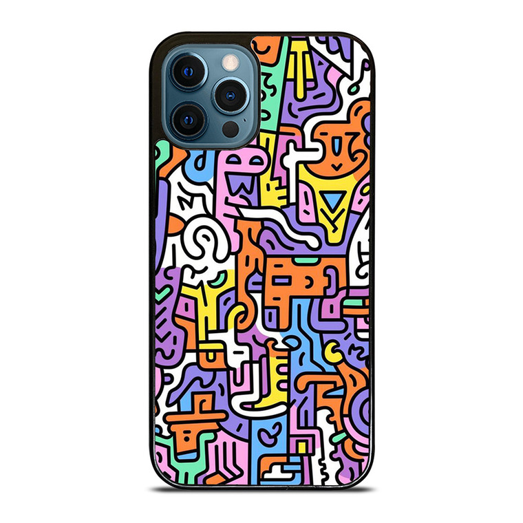 KEITH HARING ART COLORFUL STYLE iPhone 12 Pro Max Case Cover