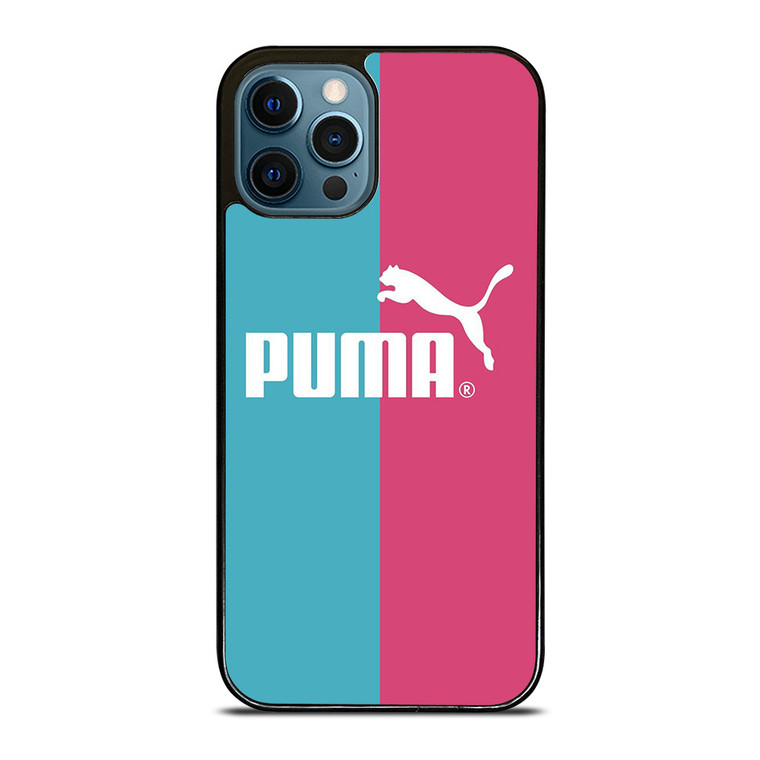 PUMA LOGO BLUE PINK ICON iPhone 12 Pro Max Case Cover