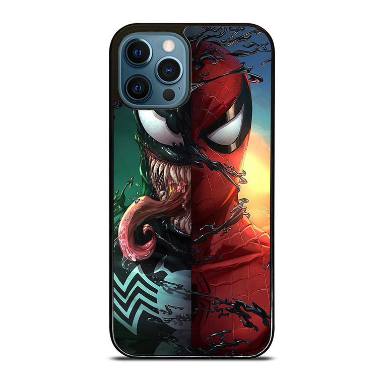 VENOM V SPIDERMAN FACE SUPERHERO MARVEL COMICS iPhone 12 Pro Max Case Cover